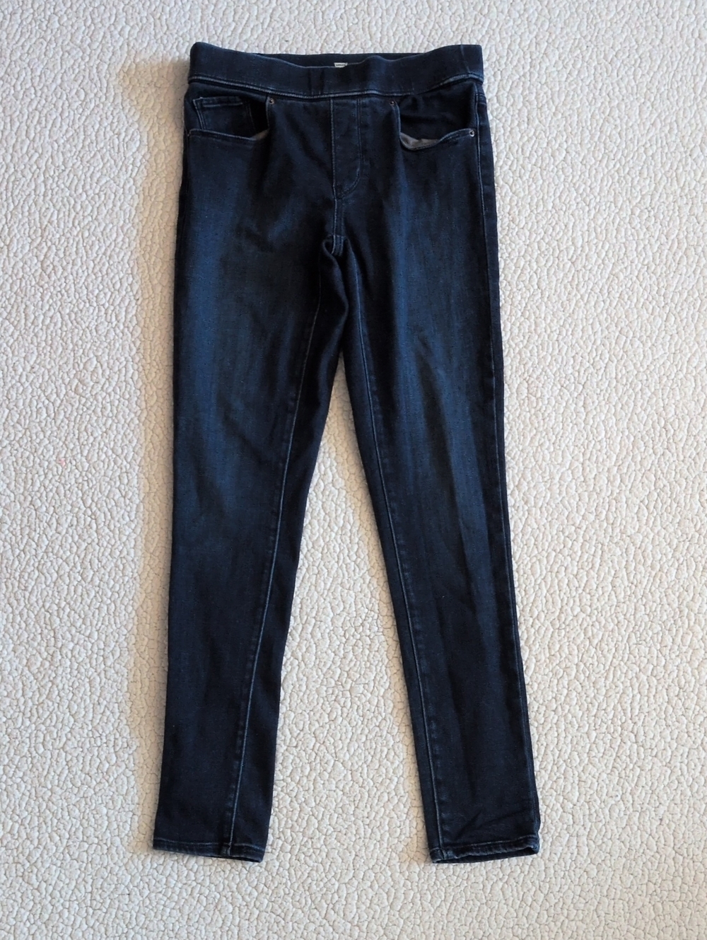 Levi's Dark Acid Washed Denim Pull On Red Tab Shaping Leggings streetwear Retro